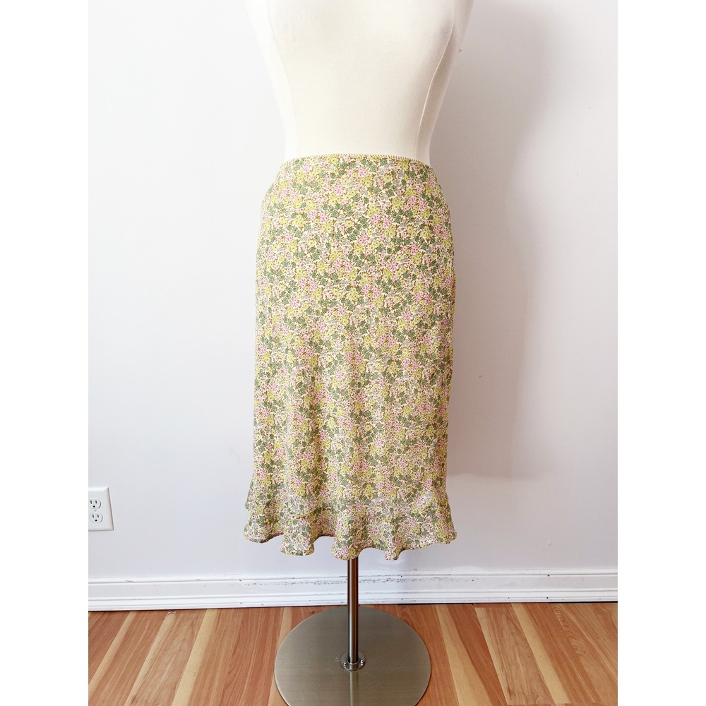Wild‎ Fable Y2K Inspired Midi Skirt Multi Color Ditsy Floral Ruffle Hem XXL - Picture 2 of 7